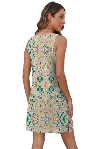 Image of BKRIVE Coverup Summer Dresses for Women 2026 Eyelet Casual Loose Sleeveless Sundresses Tank Dresses with Pockets