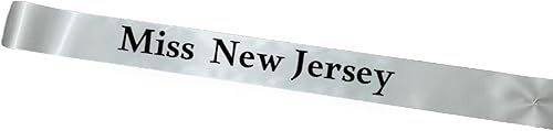 Miniatura 3 de Rock Your Ribbon This Halloween with our Novelty Miss New Jersey cross body pageant sash with adjustable pin, One side fits most including children,