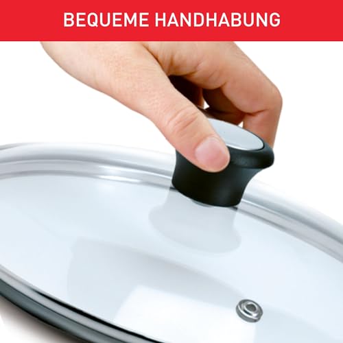 Tefal 280975 GLASDECKEL L Mit Edelstahlrand Und Dampfregler L 24 Cm, Copper Black – Ansicht 4