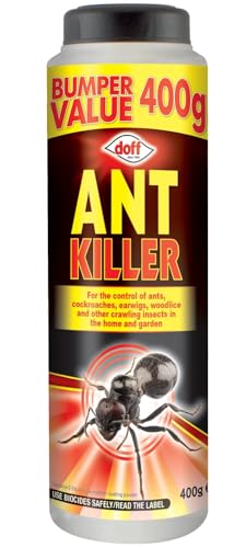 Ant Killer Powder 400g 1PK – Strong Strength Crawling Insect Killer Dust – Fast-Acting Ant, Cockroach, Woodlouse, Earwig & Silverfish Control – Indoor & Outdoor Residual Pest Control Powder