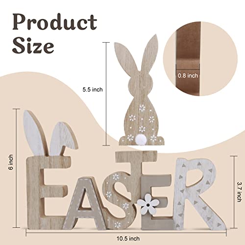 Easter-Table-Decor-Wooden-Signs-Bunny-Tiered-Tray-Decor-Rustic-Easter-Word-Sign-Farmhouse-Bunnies-Rabbit-Dining-Table-Decorations-for-Home-Party-Mantle-Shelf-Spring-Holiday Easter Table Decor Wooden Signs Bunny Tiered Tray Decor Rustic Easter Word Sign Farmhouse Bunnies Rabbit Dining Table Decorations for Home Party Mantle Shelf Spring Holiday