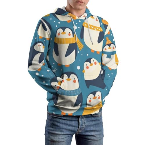 Pull pingouin idée cadeau originale sweat-shirt à capuche mixte S