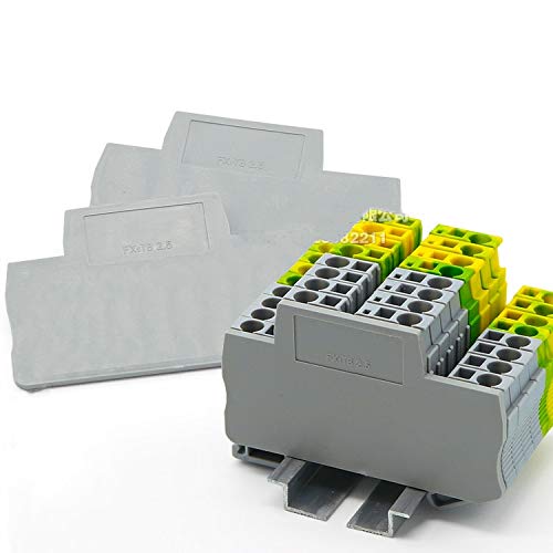 Onvas 100pcs/bag DSTTB2.5BG terminal block End plates rail Wiring board connector terminals