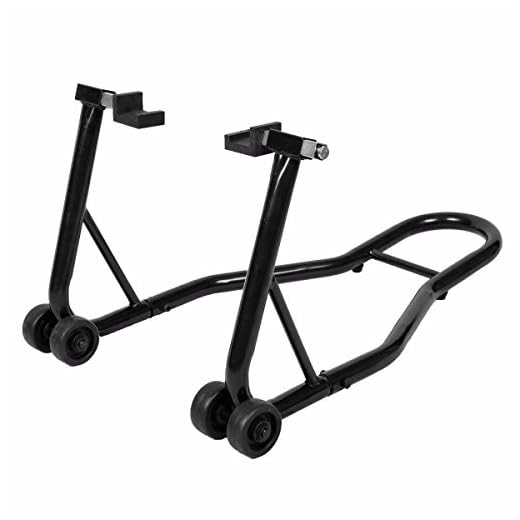 Goplus Motorcycle Stand Dirtbike Sport Bike Rear Wheel Lift Fork Swingarm Stands Paddock Stands Fits Yamaha Honda Kawasaki Suzuki Ducati BMW (Black, Rear Stand)