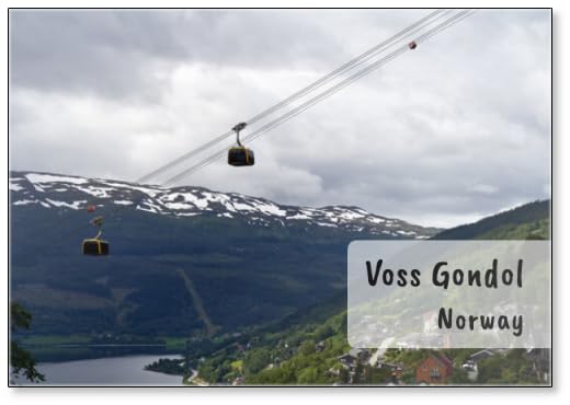 The New Voss Gondol and The Voss Valley. It Was Opened in and Is The Largest and Most Modern Mountain Gondola in Northern-europe., Fridge Magnet