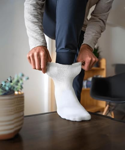 JAMES FIALLO Men's 6 Pack Lightweight & Versatile Quarter Socks, Ideal for Casual & Everyday Wear Size 9-11 & 10-133