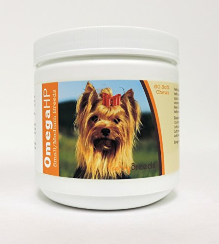 Image of Healthy Breeds Yorkshire Terrier Omega HP Fatty Acid Skin and Coat Support Soft Chews 60 Count