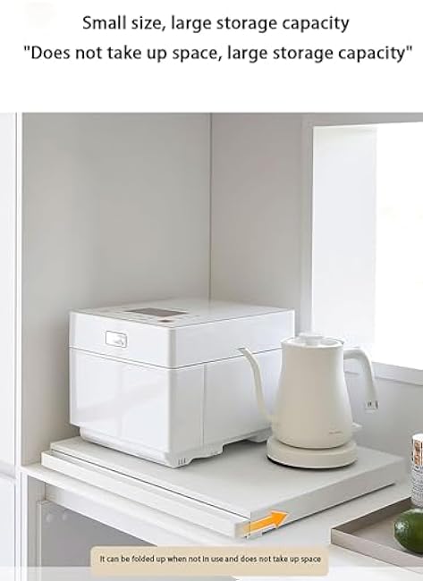 Kitchen countertop Pull-Out Storage Rack, Suitable for Microwave ovens, Coffee Machines, air fryers and blenders, Push-Pull Shelves for Easy Access, Save Storage Space Black