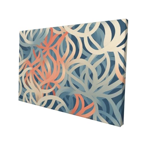 Peinture murale décorative sur toile corail - Solution pour murs vides - 6