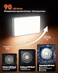Selfie Light Ring Light for Phone: 90 LED Rechargeable iPhone Fill Lights, Ring Light for Camera Picture, Makeup Photo, Video Conferences, Laptop Use, Zoom Meetings, TikTok, Vlog Photography