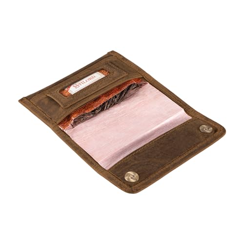 Pitillera STILORD 'Bill' de cuero vintage hecha a mano para tabaco de liar 5