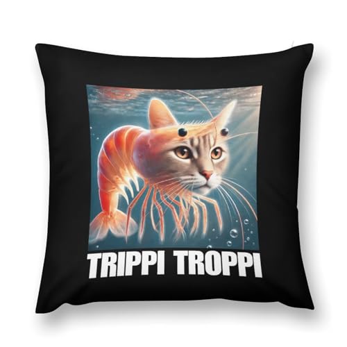 Trippi Troppi イタリアンブレインロット クッションカバー 装飾枕カバー 子供用 40×40cm 座布団カバー おしゃれ ソファ背当て 抱き枕 お昼寝枕 隠しジッパー 寝室用 アニメ 萌えグッズ 誕生日 プレゼント