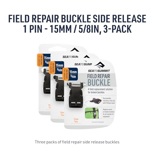 Image of Sea to Summit Field Repair Buckle - Side Release, 1 Pin, 3-pack, 15mm / 5 /8in
