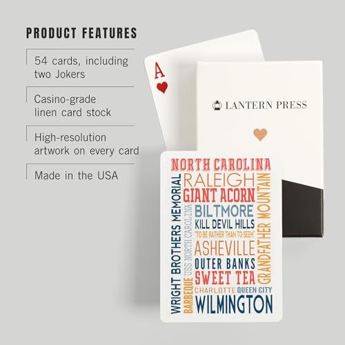 Baraja de Poker North Carolina, 52 Cartas miniatura 3