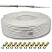 Produktbild Premium X 15m BASIC Koaxialkabel 135dB 4-fach SAT Antennenkabel Koax-Kabel DVB-S / S2 DVB-C und DVB-T BK Anlagen 10x F-Stecker