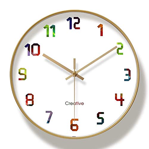 Horloge murale design couleur pour salon et restaurant contemporain