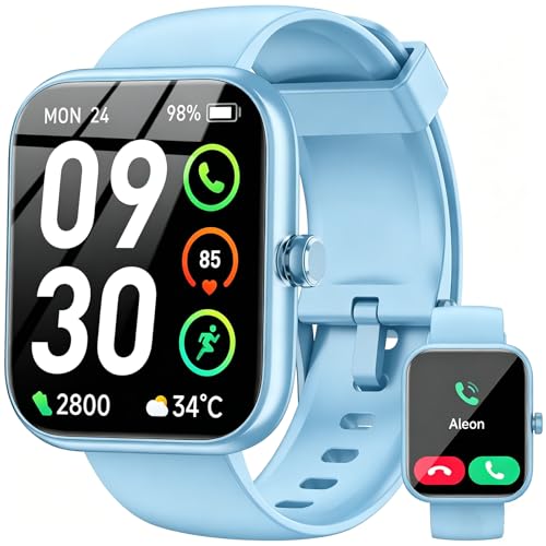 BOOOMIC Smart Watches for Men Women with Alexa Built-in, Make/Answer Calls, 1.83'' HD Touch Screen Fitness Tracker, 120+ Sports Modes, Sleep Score, Health Monitoring, IP68 Waterproof (Light Green)