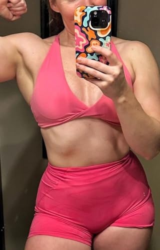 Image of Aoxjox Women's Workout Sports Bras Fitness Metamorph Sienna Twist Bra Yoga Crop Tank