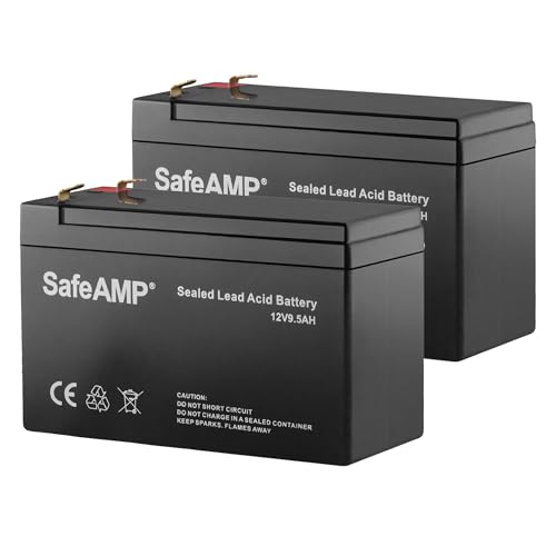 SafeAMP 12V 9.5Ah UPS Battery for CyberPower RB1290X2 2-Pack
