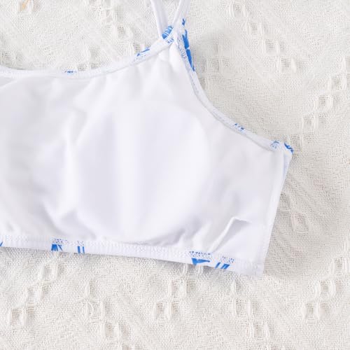 Girls' Swimsuit, Girls Bikini Adjustable Shoulder Strap with Lace Swimsuit Set 7-16Y4