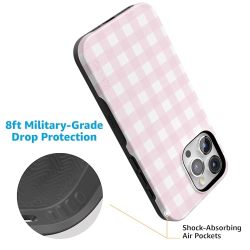 Casely iPhone 15 Pro Case | Pink Plaid | Sunday Best | Bold Protective Design | Compatible with MagSafe by Casely - Used condition - Image 8