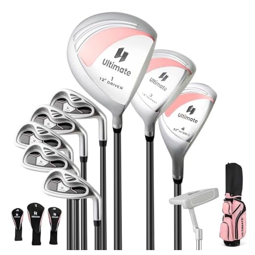 FANTASK Ladies Golf Club Set Pink 24 x 24 x 114.5 cm (L x W x H)