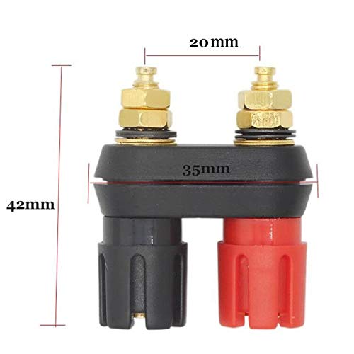 Pack de 2 conectores banana hembra 4mm para altavoz miniatura 5