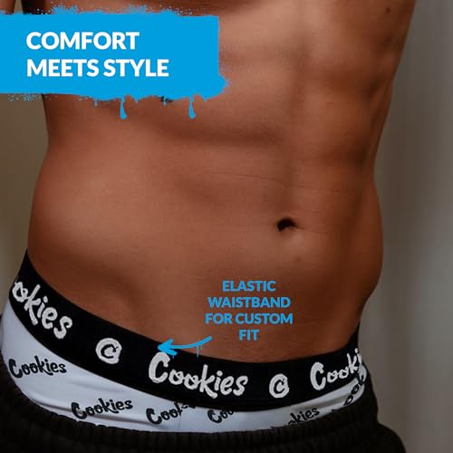 COOKIES Men's Boxer Briefs – Cotton Boxer Briefs for Men, Elastic Waistband, Button Fly, Comfortable Men Underwear Soft Boxer2