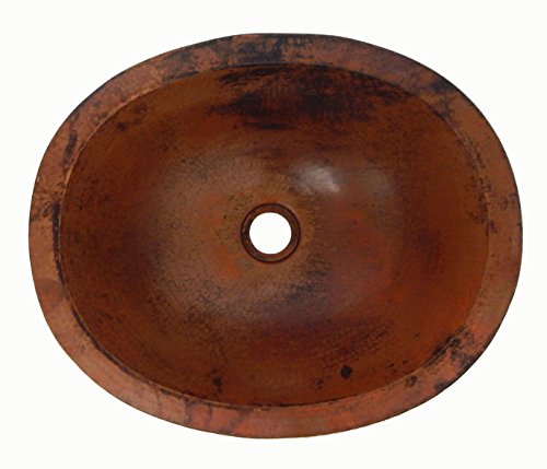 Mexican-Copper-Sink-Drop-In-Bathroom-Sinks-16x13-Stained-Patina Mexican Copper Sink Drop In Bathroom Sinks 16×13 Stained Patina