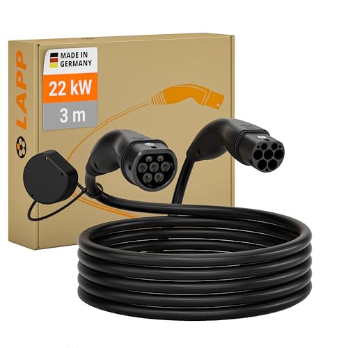 LAPP MOBILITY Ladekabel Typ 2, bis zu 22 kW, 3 m, schwarz (65754)