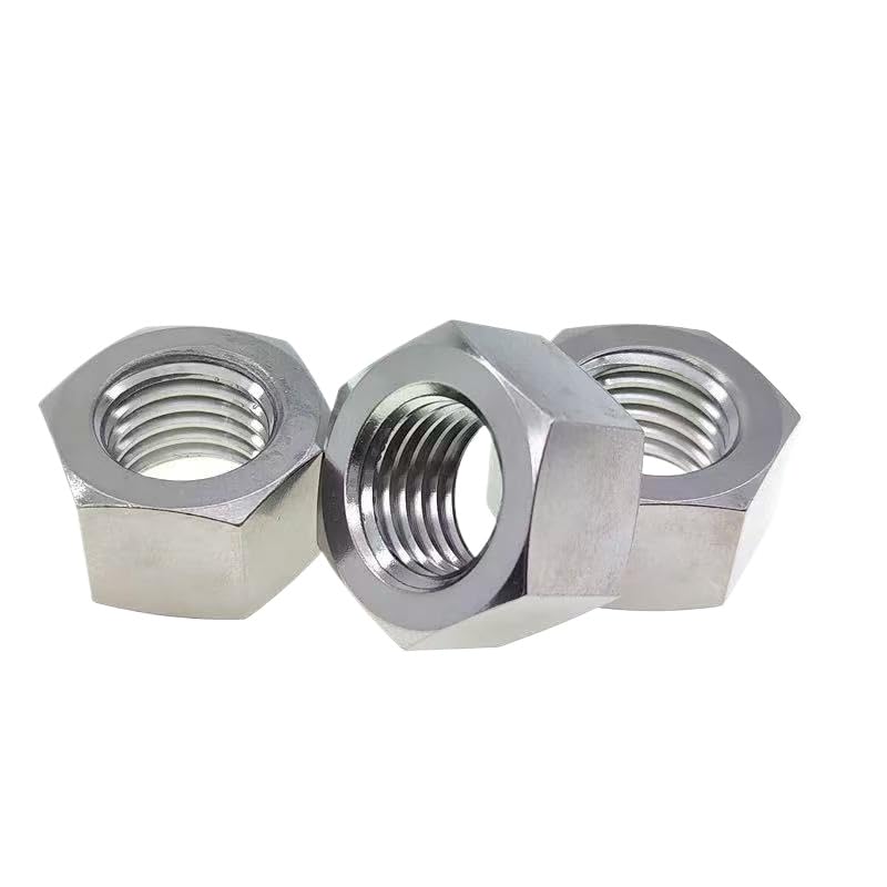 Titanium GR5 DIN934 Hex Nuts, Ti-6Al-4V Hexagon Nuts Assortment, Metric M2 M2.5 M3 M4 M5 M6 M8 M10 M12 M16 Fasteners for Industrial Hardware, Automotive, Motorcycle (50,M3)