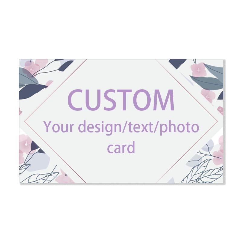 100pcs custom business cards thank you cards with logo picture 300gsm coated paper laminate two-sided printed (style 5)