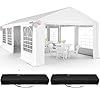 Quictent 13x26ft party tent heavy duty outdoor gazebo white party wedding tent canopy shelter carport with 4 carry bags  urban country home decor