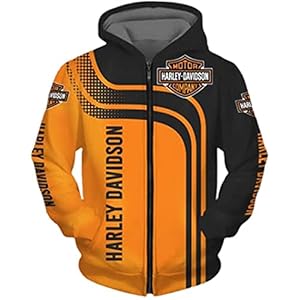 Cronell Story Unisex 3D Digital International H.a.r.l.e.y Davidson Logo Print Sweatshirt Casual Sweatshirt