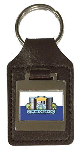 Porte-clés en cuir gravé Orlando City USA personnalisable