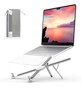 OMOTON LA15 Auto-Locking Laptop Stand for Desk, 6-Level Adjustable Aluminum Riser & Portable Fold...