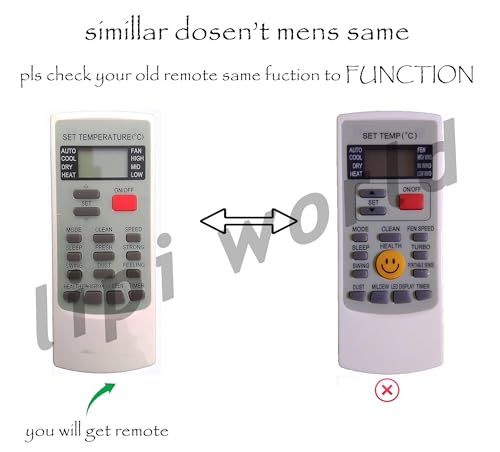 Image of LipiWorld 45 AC Remote Control (Old Remote Exactly Same Remote Will Only Work) Compatible for VOLTAS AC Remote