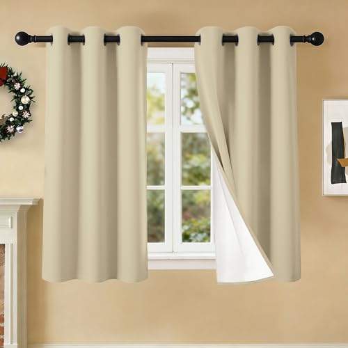 Best Blackout Curtains for Bedroom: 9 Top Picks for Better Sleep After 50 13 SABALANICA 2-Panel-Curtain 100% Blackout, 54 Inch Length for Bedroom Living Room, Grommet Thermal Insulated Room Darkening Drapes, Light Blocking Window Treatment Decor, Pack of 2, 37x54, Beige