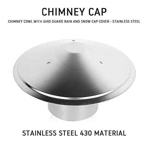Sombrerete de chimenea de 170 mm inoxidable anti lluvia para extractor redondo 3