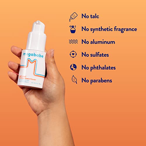 image for Megababe Sweat Absorbing Body Powder - Bust Dust | with Applicator Pum