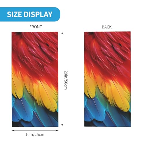 Neck Gaiter Face Mask UV Protector Scarf Breathable Windproof Face Cover Fantastic Parrot Feather Balaclava Summer Cooling Gator Cover Seamless Bandana Head Wrap for Men Women3