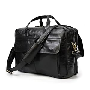 Pipisweet Herren-Aktentasche aus echtem Leder 39,6 cm