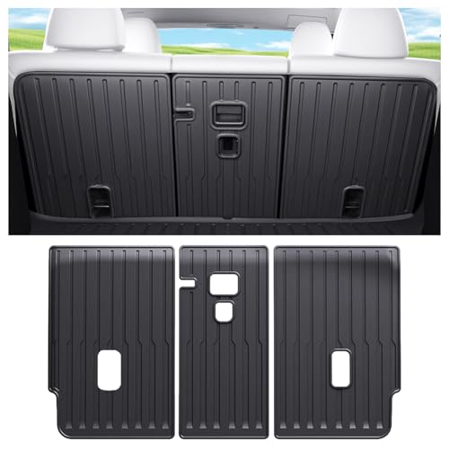 Wekar 2nd Row Seatback Protector Compatible with Tesla Model Y Juniper 2025-2026 5 Seat Back Seat Cover Mat All Weather Cargo Liner Accessories | Custom Fit Trunk Protection (2PCS Backrest Protector)