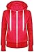 Oops Outlet Women's Plain Hooded Sweatshirts Zip Top Hoodies Coat Jacket Hoody