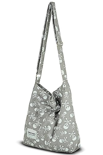 Image of Hobo Crossbody Bag for Women - Large Cotton Tote Shoulder Purse | Adjustable Strap