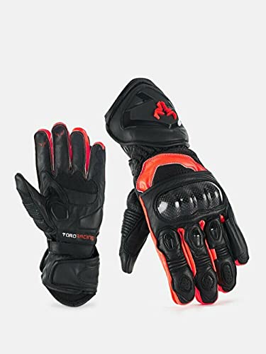 Guantes cuero moto Track Line - MISSANO Naranja - Circuito - Racing - motogp Cover