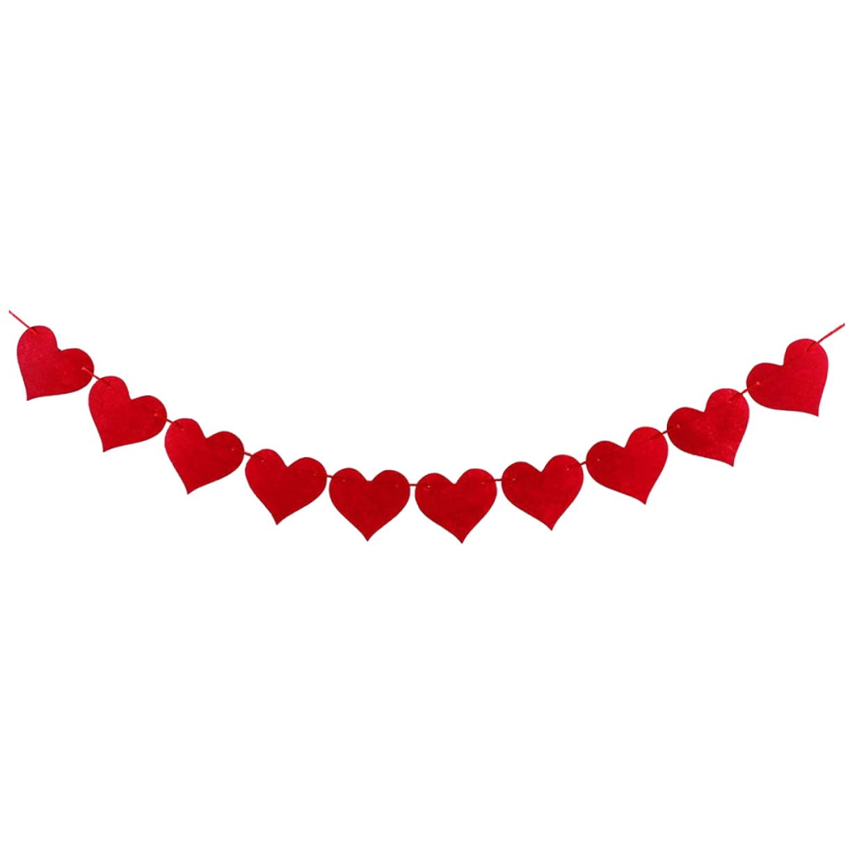 Alipis 6stücke Herzförmige Girlanden Leinen Mit -flaggen Für Hochzeiten Valentinstag Und Partys Love You Dekoration Rot Und Braun
