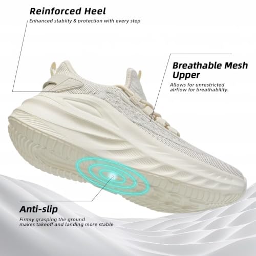 Image of Pozvnn Mens Walking Shoes Fashion Tennis Walking Slip on Sneakers Casual Gym Workout Lightweight Comfortable Trainers