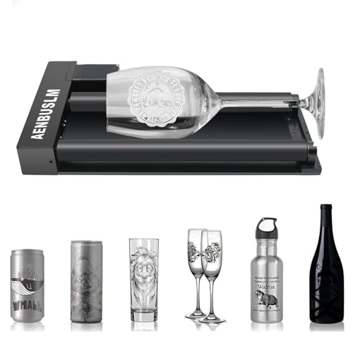 AENBUSLM Laser Engraver Rotary Roller, Y-Axis Rotary Roller 360° Rotation for Laser Engraver Engraving Cylindrical Objects Tumblers Cans Cups Bottles, Compatible with 99% of Laser Engraver