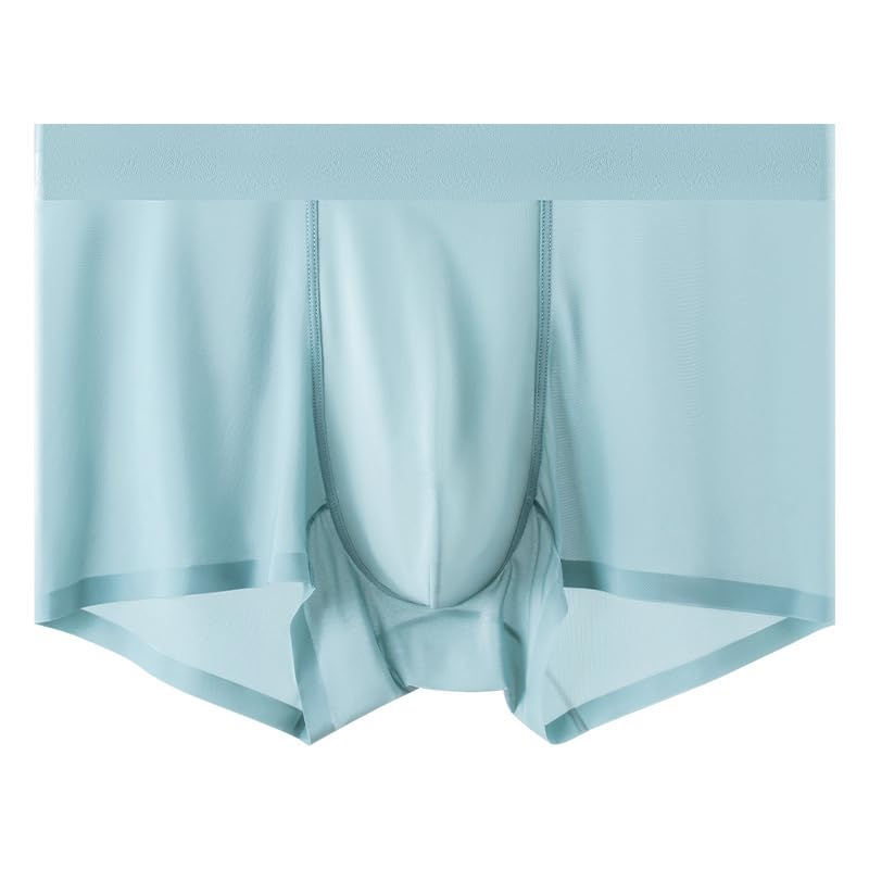 Mens Boxers Shorts Ice Silk,Men Seamless Panties Mesh Transparent Ultra-thin Breathable Male Underpants3